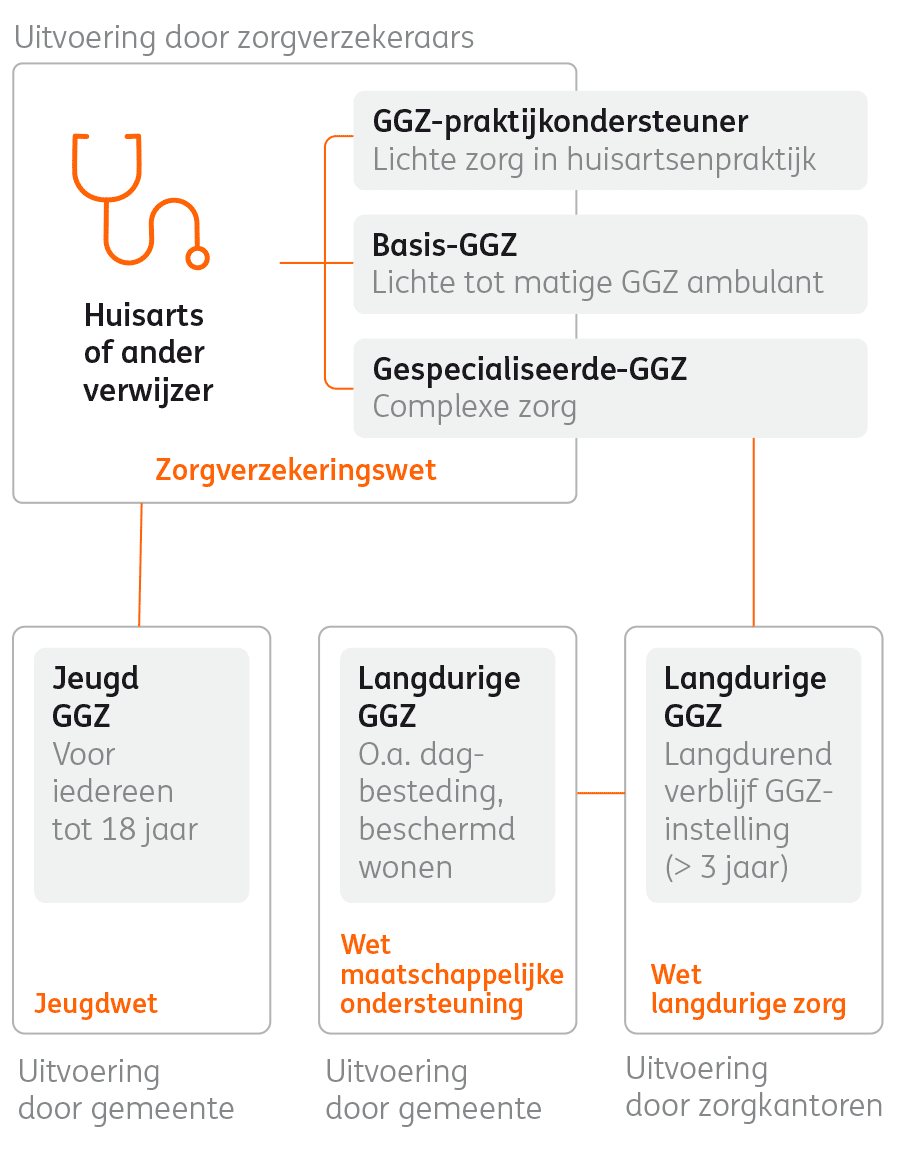 Inrichting van het GGZ-stelsel sinds 2015